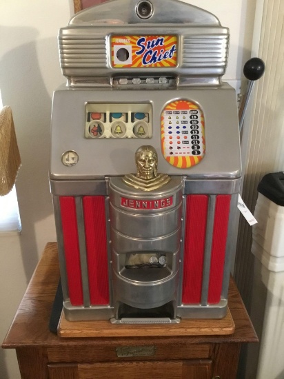 1949 Jennings 10 Cent Sun Chief Slot Machine