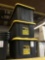 (3) 27-Gallon Professional Box Professional Grade Storage Containers