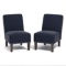 Handy Living Set Of 2 Armless Chairs (Turquoise)
