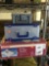 Lot of Office Supplies, Paper Cutter, Plastic Boxes