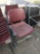 (5) Burgundy Metal and Plastic Stacking Utility Chairs