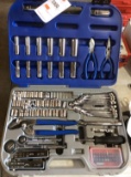 Plier, Driver Wrench and Socket Set with Case
