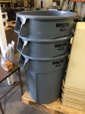 (3) Rubbermaid Brute Trash cans