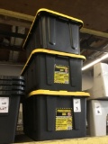 (3) 27-Gallon Professional Box Professional Grade Storage Containers