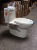 Compact Cadet 3 FloWise Tall Height 1-piece 1.28 GPF Single Flush Elongated Toilet in Linen