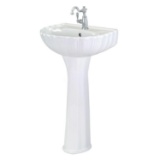 Foremost Brielle Pedestal Combo Bathroom Sink in White