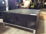 Solid Black Short Table, Silver Legs