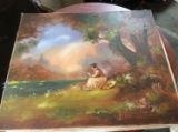 Lady Sitting Under Tree Painting by Popovic