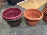 (3) 20in. Round Planters