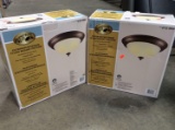 (2) Hampton Bay Exterior/Interion Fluch Mount Fixtures
