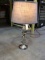 Clear Table Lamp With Grey Drum Shade