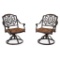 (2) Home Styles Outdoor Swivel Arm Chairs w/Cushions