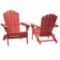 (4) Hampton Bay Outdoor Chili Red Adirondack Chairs