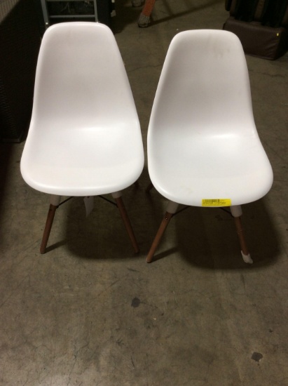 (2) White-Walnut Brook Dining Chairs