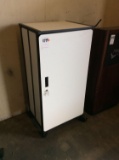Locking Multimedia/Utility Cabinet on Casters