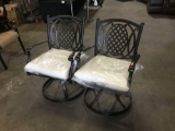 (2) Hampton Bay Outdoor Chairs w/Bare Cushions