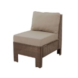 Hampton Bay Outdoor Beverly Sectional Middle Chair w/Beige Cushions