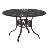 Home Styles Outdoor Floral Blossom 48 in. Round Patio Dining Table