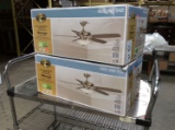 (2) Hampton Bay Menage 52 in. Large Room Ceiling Fans