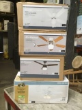 (4) Assorted Hampton Bay 42 in. Small Room Ceiling Fan Models