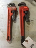 (2) Rigid Adjustable Pipe Wrenches