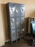 9-Space Metal Storage Locker Unit