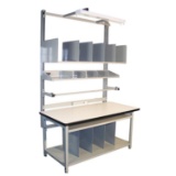 ProLine 72 in. x 30 in. Gray Frame Complete Packaging Bench with Plastic Laminate Surface