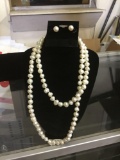 (1) 32 in. Freshwater Pearl Necklace with (1) Matching Earring Set