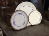 Lot of Assorted Plateware with Large Serving Dish