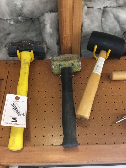 (2) Sledgehammers And (1) Rubber Mallet