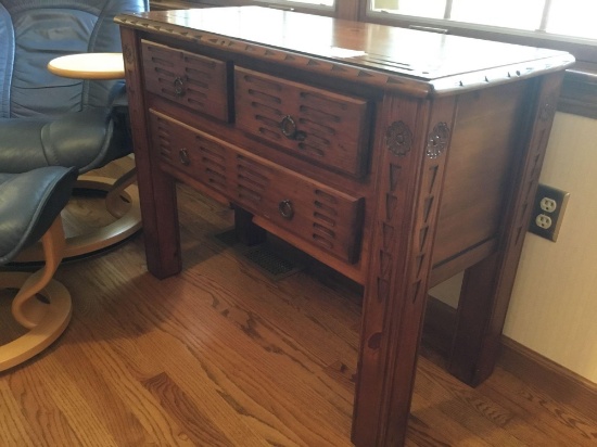 Vintage Handcrafted Wooden Dresser