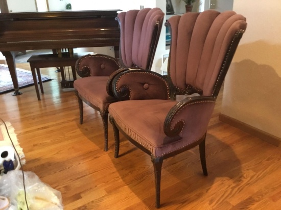 (2) Antique Handcarved Chairs