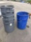 Lot of (5) Brute Rubbermaid Trash Cans