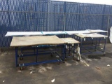(4) Creform Pipe and Joint Rolling Utility Tables