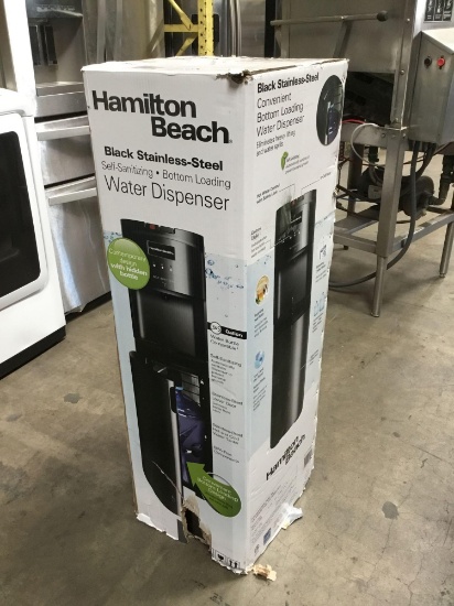 Hamilton Beach Black Stainless Steel Self Sanitizing Bottom Loading Water Dispencer