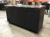 True 69 in. 2 Solid Door Back Bar Cooler