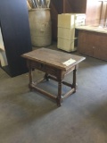 Vintage Wooden End Table w/Storage Space