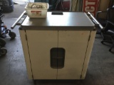 Bretford Industrial Rolling Laptop Charging Cart With Cables In Bin