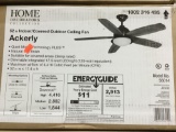 Home Decorators Ackerly 52 in. LED Indoor/Outdoor Natural Iron Ceiling Fan