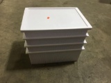 Lot Of Storage Bins With Lids