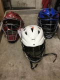 (3) Lacrosse Helmets