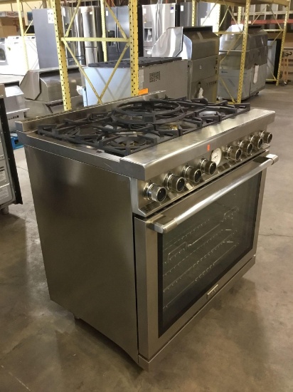 Techogas Superiore Next Series 36 Inch Gas Freestanding Range in Stainless Steel