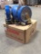 (4) Albion, Caster Gold and Blue Cart/Rack Wheels