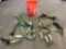 (2) Harnesses, (1) 5 Gallon Bucket and Assorted Hand Tools