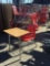 Lot of Red School Desks