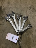 Lot of Assorted Husky Adjustable Open End Wrenches