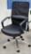 San Diego Black Mesh/Leather Mid-Back Chair