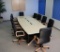 8ft. Los Angeles Natural Maple Boat Shape Conference Table