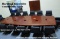 18ft. Maryland Brown Walnut Boat Shape Conference Table