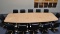 14ft. Maryland Natural Maple Boat shape Conference Table